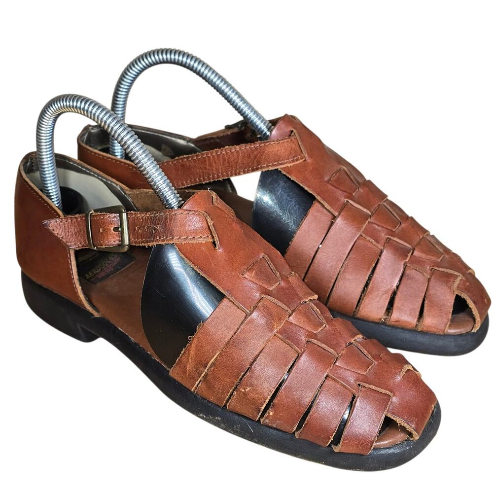 Aerosoles Strappy Caged Huarache Buckle Jesus Sandals Woman's 7B Vintage 90s y2k